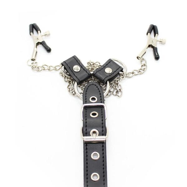 OHMAMA FETISH - NIPPLE Clamps WITH CHAINS AND PENIS RING 7